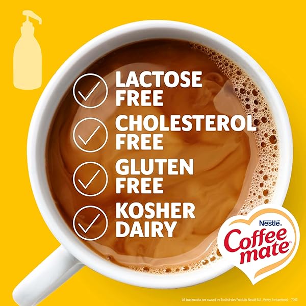 NESTLE COFFEE MATE COFFEE CREAMER, HAZELNUT, CONCENTRATED LIQUID PUMP BOTTLE, NON DAIRY, NO REFRIGERATION, 50.7 OZ