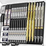 Nicpro 35PCS Art Mechanical Pencil Set, 3PCS Gold