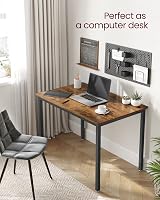 VASAGLE Dining Table 70 x 110 cm Industrial Rustic Brown Black KDT081B01 view 3