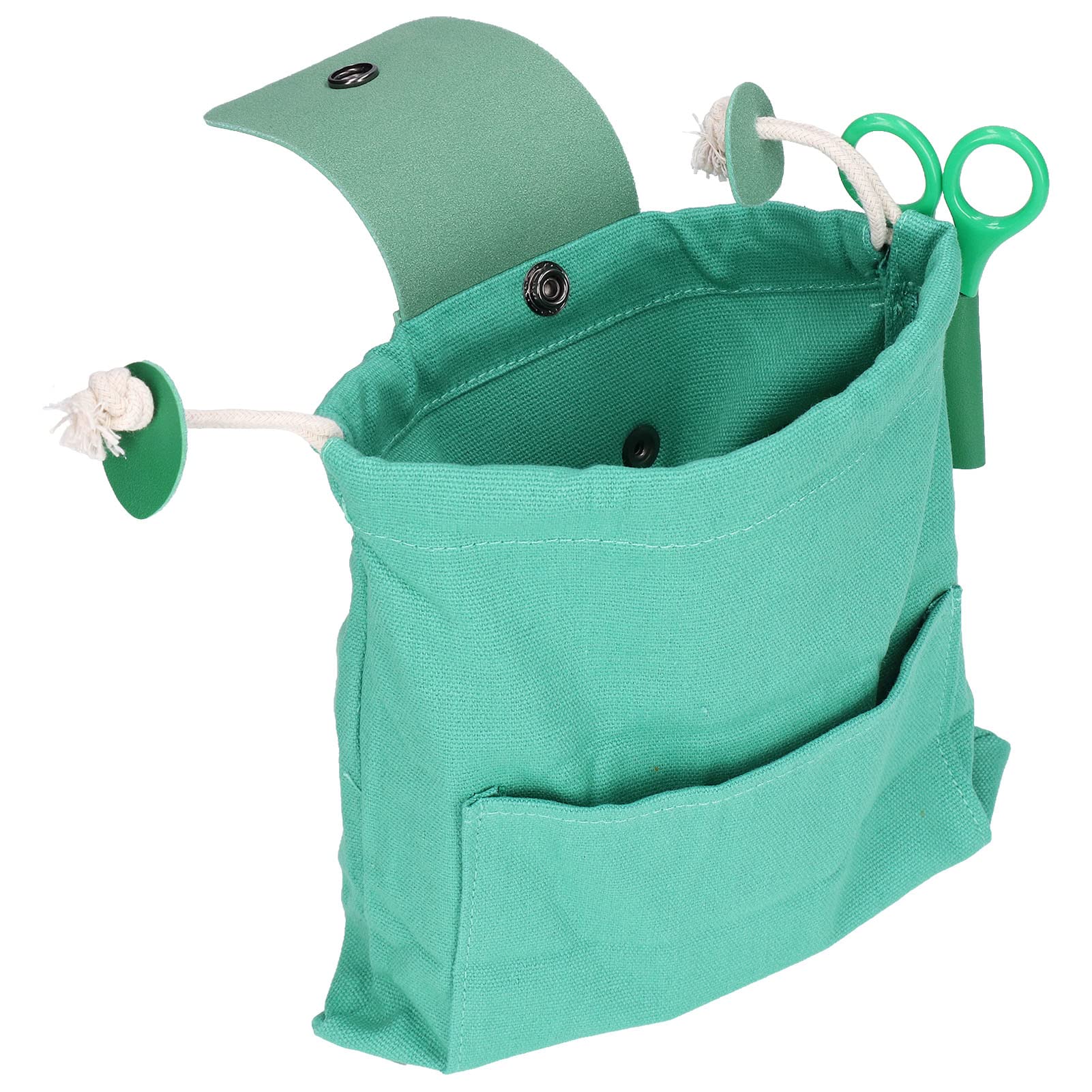 Leather Waxed Canvas Foraging Bag - Mushroom Hunting Kit, Bushcraft Pouch With Belt Buckle Design, Portable Oxford Cloth Fruit Picking Bag