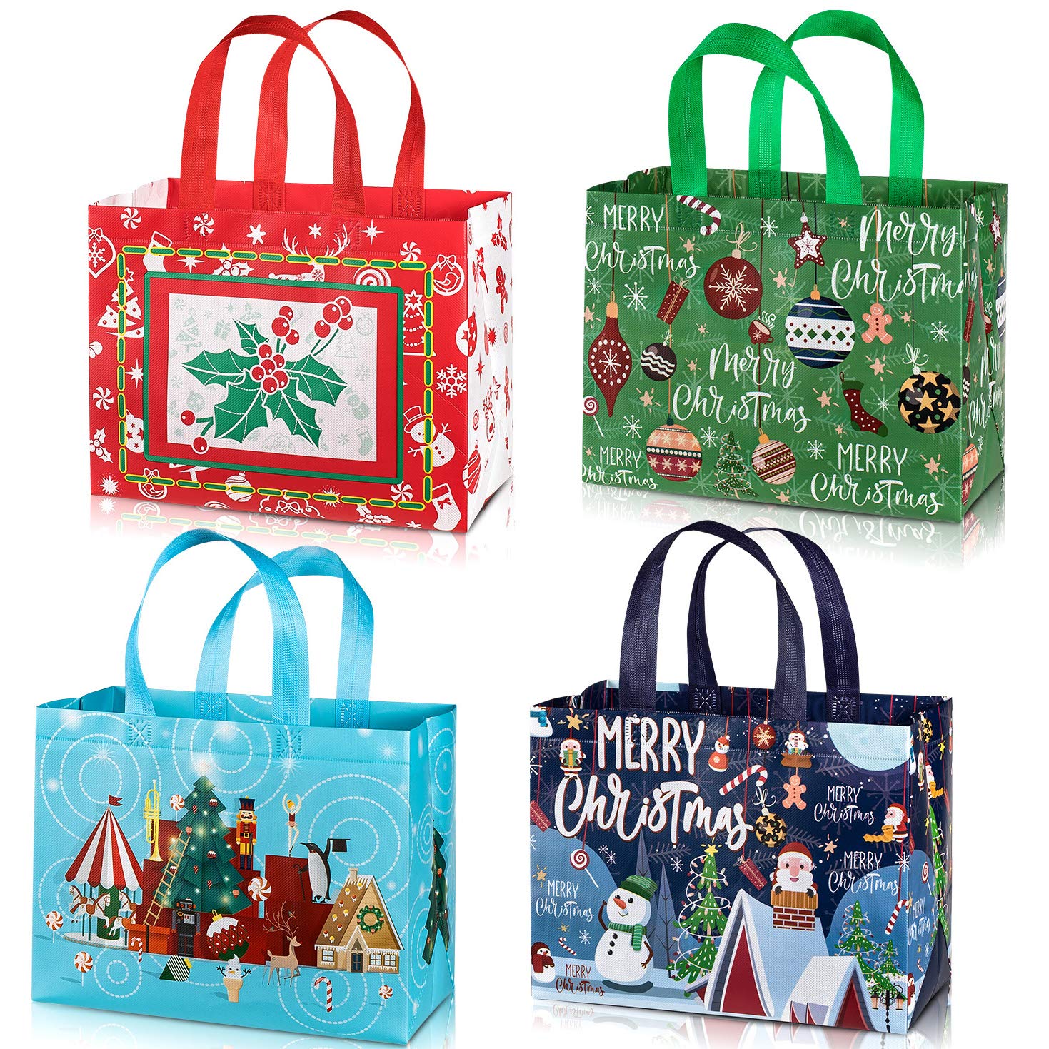 reusable shopping bags christmas