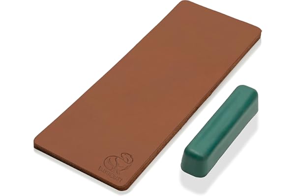 BeaverCraft Stropping Leather Strop for Knife Sharpening Strop LS2P1 - Knife Stropping Kit 3 x 8 in - Knives Sharpener with H
