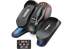 YOSUDA Under Desk Elliptical,Elliptical for Seniors Fully Assembled,Quiet & Portable Electric Seated Pedal Exerciser with 10 Level Resistances & Speeds,Remote Control