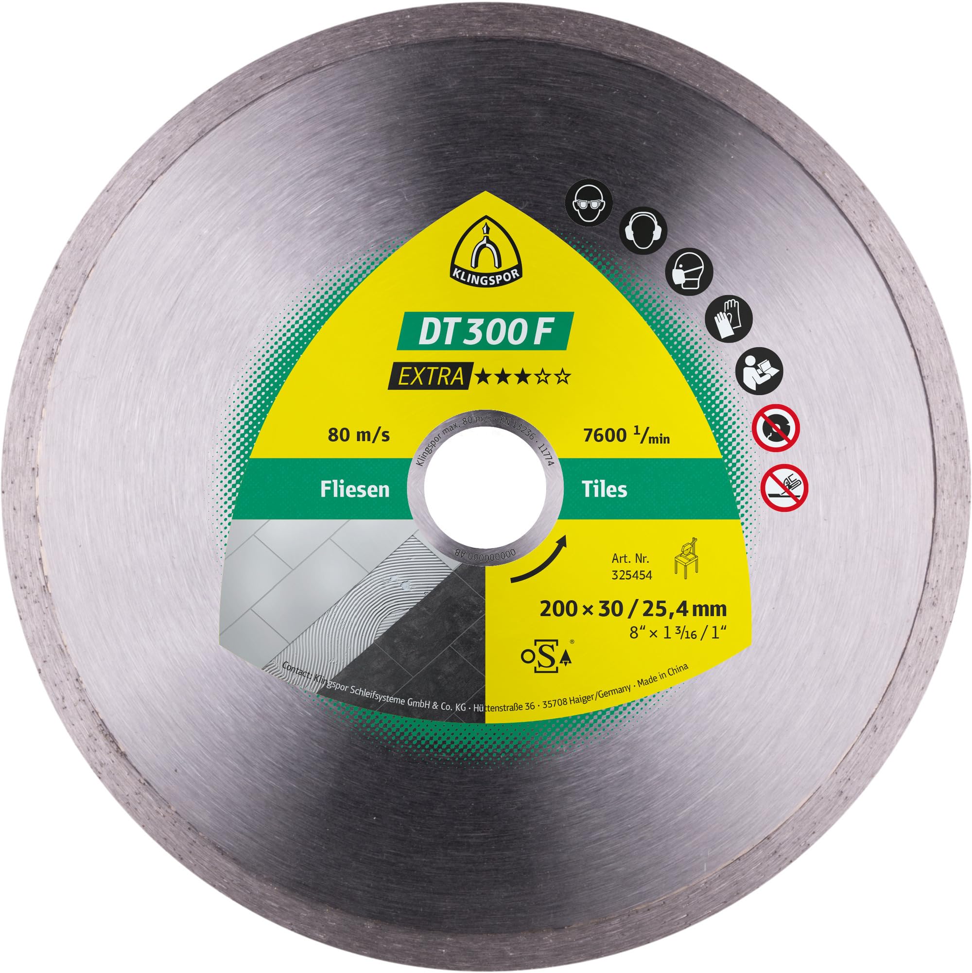 Klingpsor 325358 DT 300 F EXTRA Diamond Cutting Blade 125 x 1.6 x 22.23