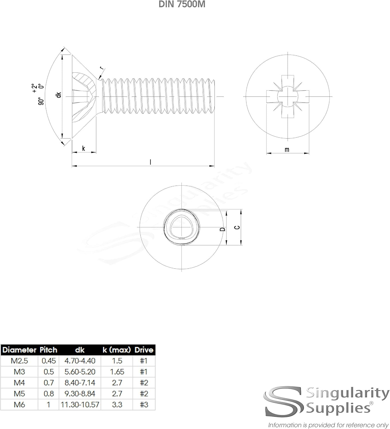 M4 (4mm x 25mm) Pozi Countersunk Thread Rolling Screw - Stainless Steel (A2) (Pack of 20), M4x25 - A2 (20) - Image 5