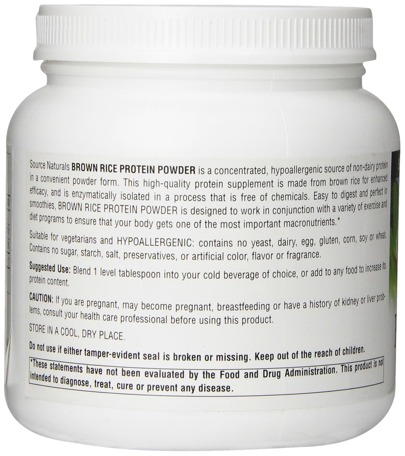 Source Naturals Brown Rice Protein Powder, 16 Ounce