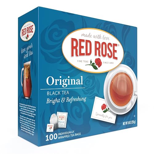 Red Rose Tea Lighthouse Red Rose Original Full Flavored Black Tea 8oz Box of 100 Tea Bags in ...