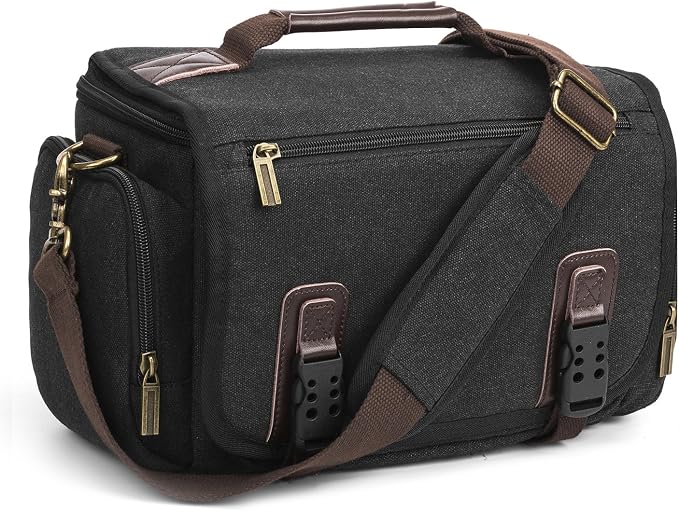 DOMISO Sacoche Pour Appareil Photo Reflex DSLR - Sac Bandoulière Fleur, Protection Premium