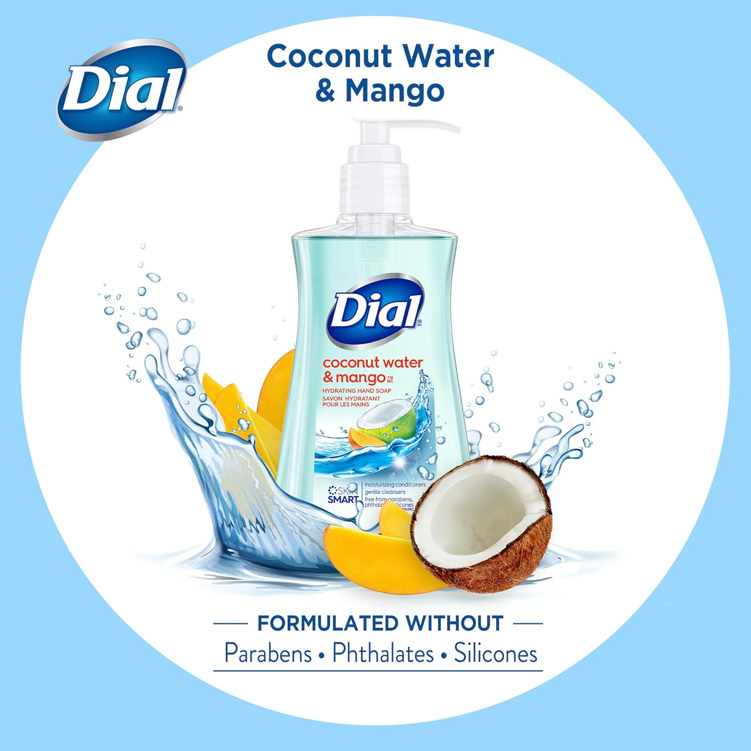 Dial Liquid Hand Soap, Coconut Water & Mango, 7.5 Fl Oz : Beauty