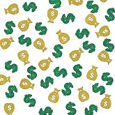 120Pcs Double-sided Glitter Dollar Sign Money Confetti, Money Theme Party Decorations, Festival Party Table Decorations, American Dollar Sign Paper Confetti