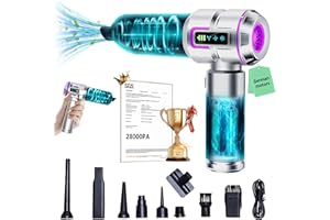 5.0 Upgraded 9-in-1 car Vacuum【​28000 Pa High-Power Storm Suction】【German High-Efficiency Brushless Motor】 car Vacuum Portabl