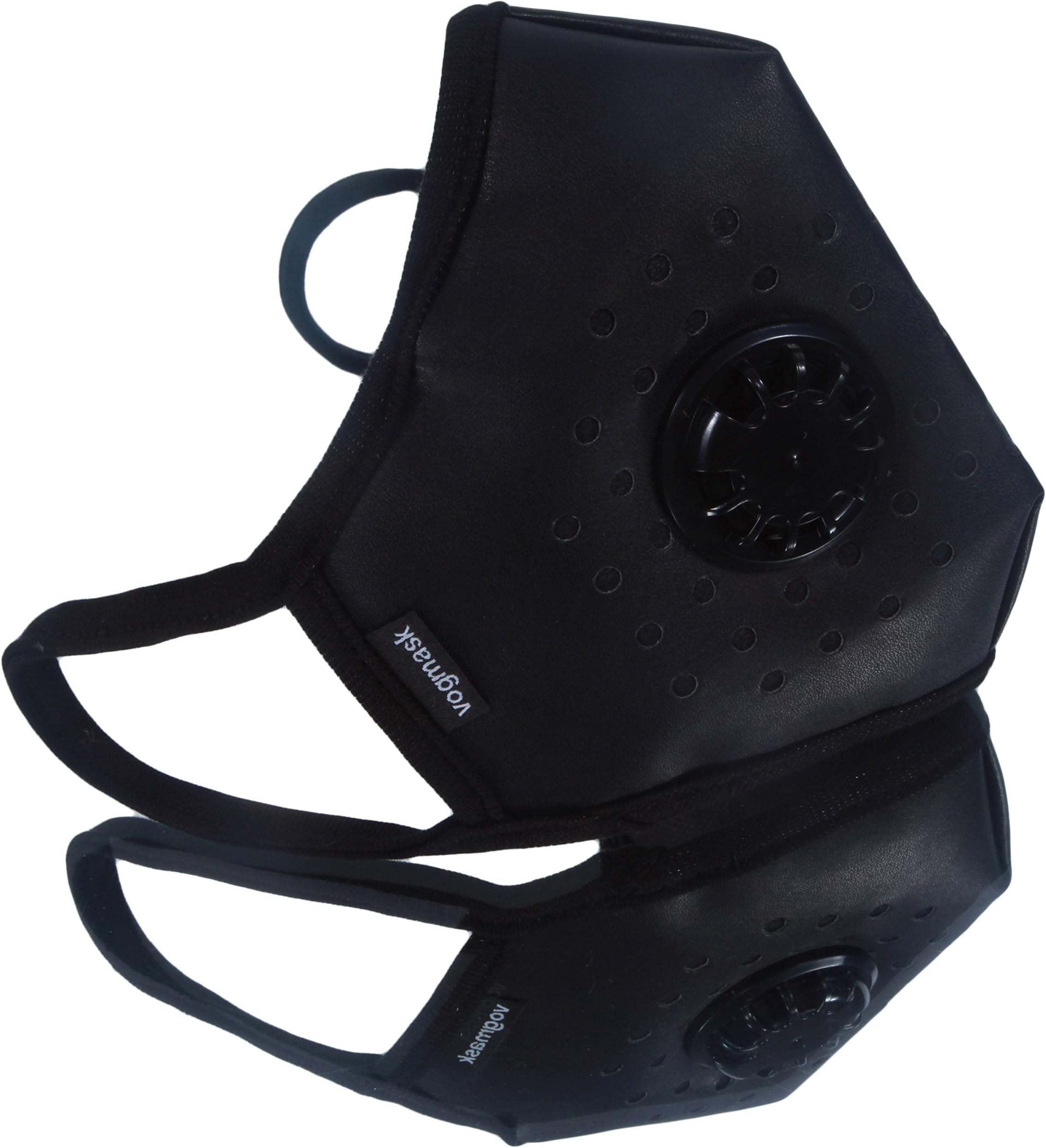 Vogmask Vegan Leather N99 CV - Large (Black) Reusable Anti Pollution Mask