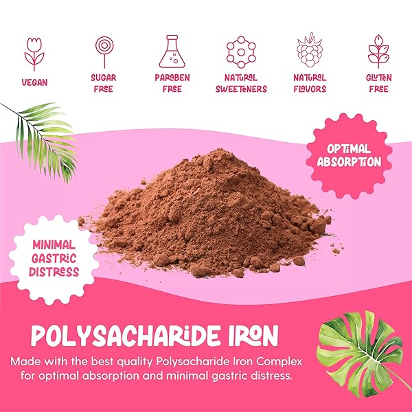LLORENS PHARMACEUTICAL IRON SUPPLEMENT FOR WOMEN DROPS DAILY SUPPORT, 20MG OF POLYSACCHARIDE COMPLEX, NATURAL SWEETENERS, VEGAN AND PARABEN FREE (BERRY DAIQUIRI, 4 FL OZ)