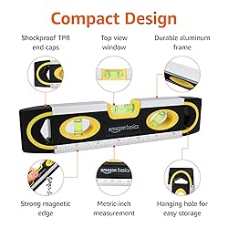 Amazon Basics 9-Inch Magnetic Torpedo Level and