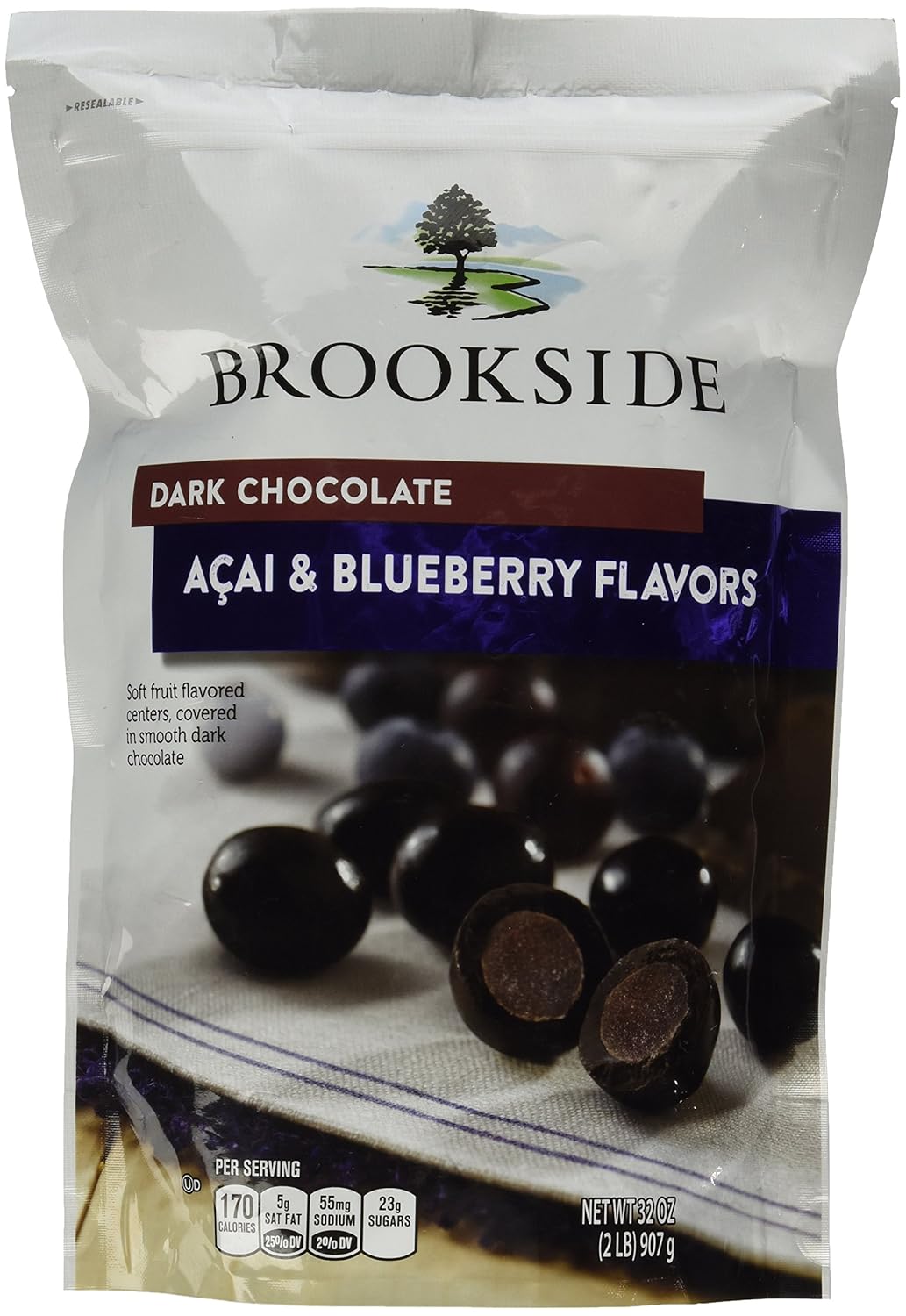 brookside chocolate covered blueberries nutrition