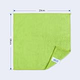 HOMEXCEL Microfibre Cloth 12 Pack 29x29cm 4 Color Assorted Green Blue Yellow view 2