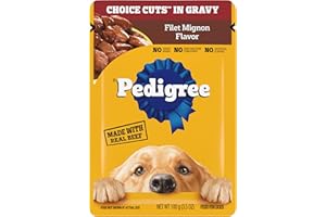 Pedigree Choice Cuts in Gravy Adult Soft Wet Dog Food, Filet Mignon Flavor, 3.5 oz Pouch