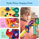 PicassoTiles Magnetic Marble Run STEM Race Track Set 50 Pieces Ages 3+ view 4