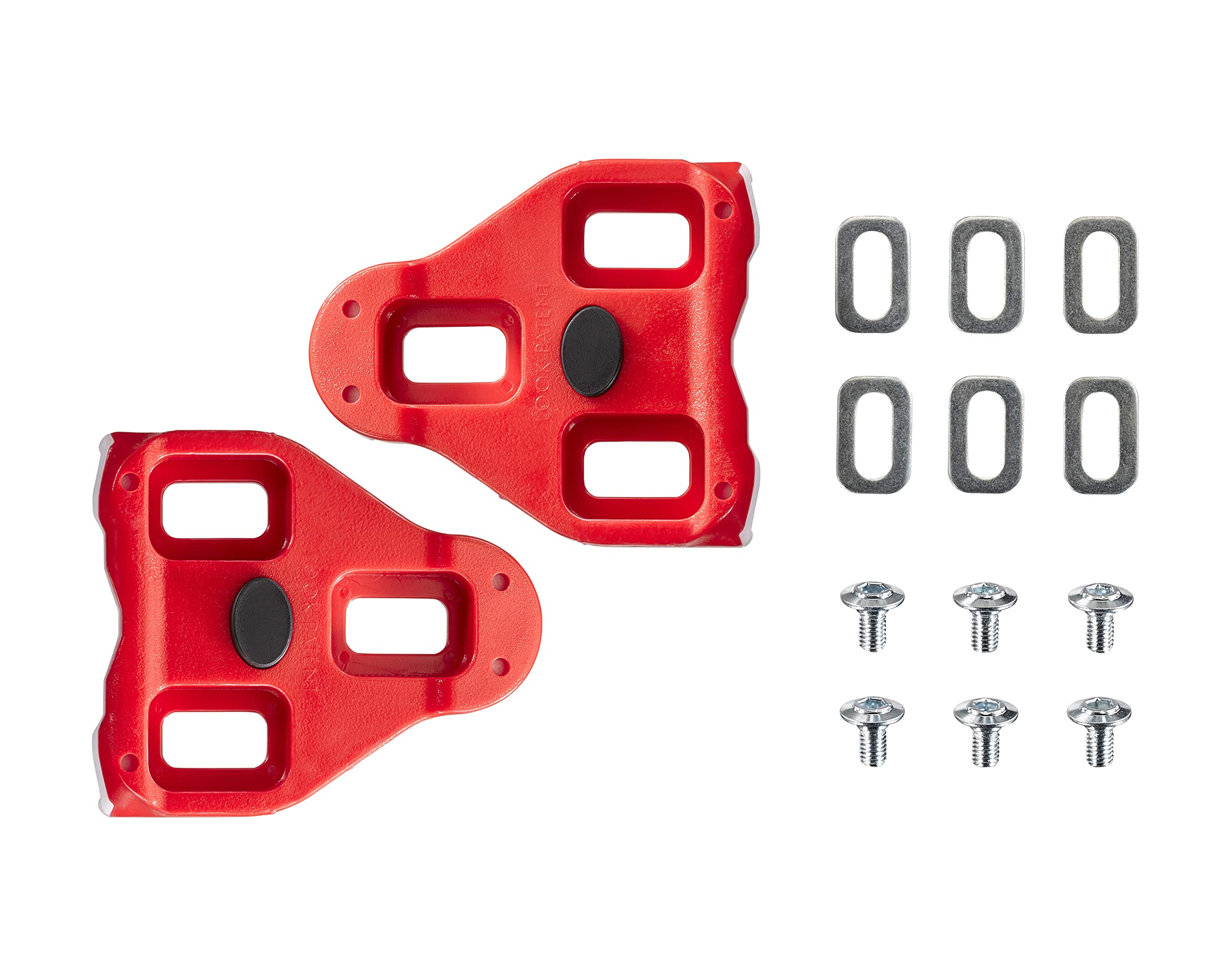 LOOK Cycle - DELTA Cycling Cleats with Memory Positioner Function - Compatible with Standard non-KEO Pedals - Reduced Weight and Size - 4,5° Angular Freedom - Colour Red