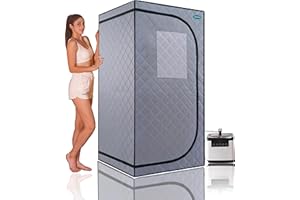 LTCCDSS Steam Sauna Tent,Full Size Personal Home Sauna,Portable Sauna SPA 1,000watt Steam Generator with Protection,60 Minute Timer with Remote Control