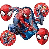 Anagram Spiderman in Action Birthday Party Supplies 5 pc Balloon Bouquet Decorations