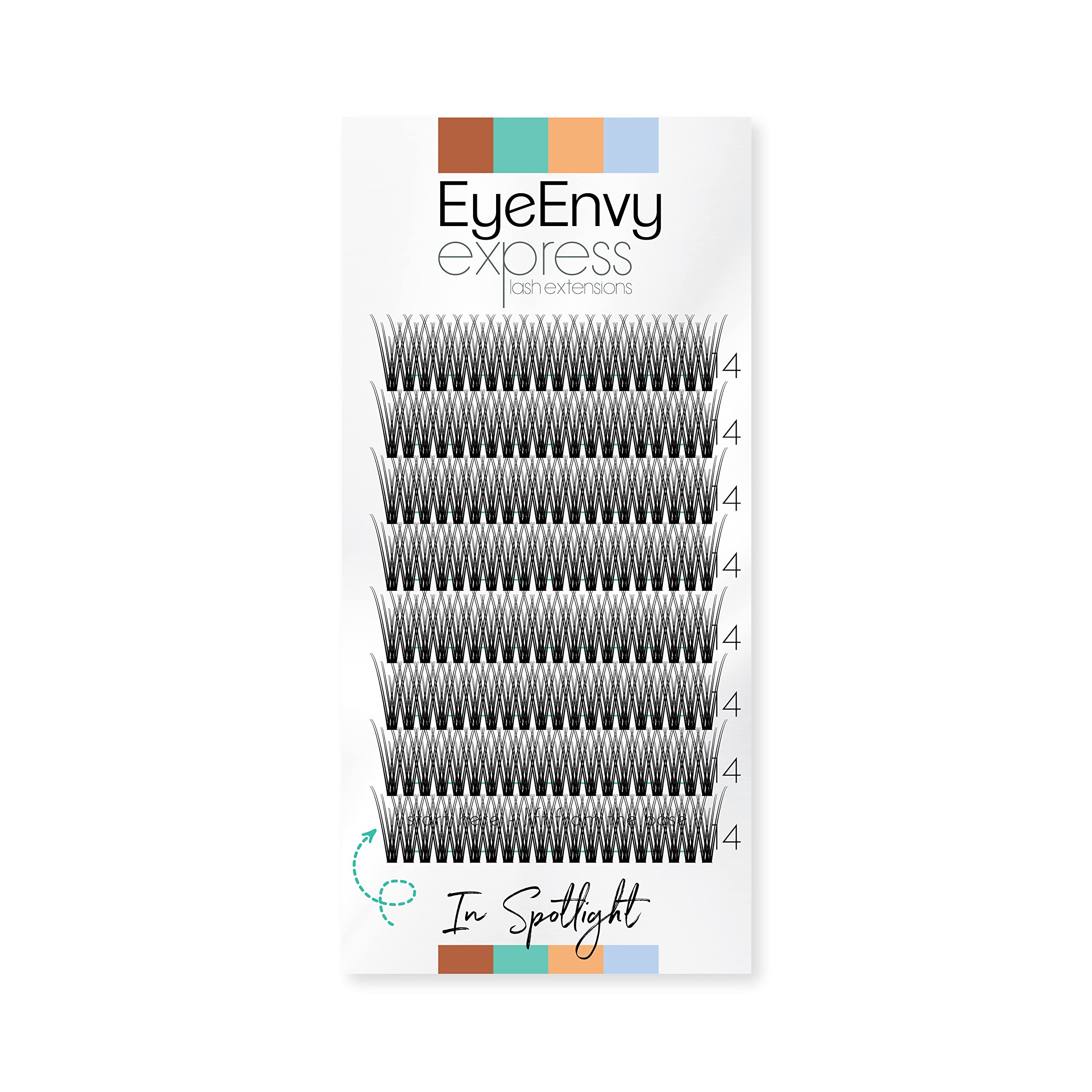 Individual Cluster Lashes In Spotlight D curl 14mm Long Faux Mink Wispy EyeEnvy Express Lash Extensions