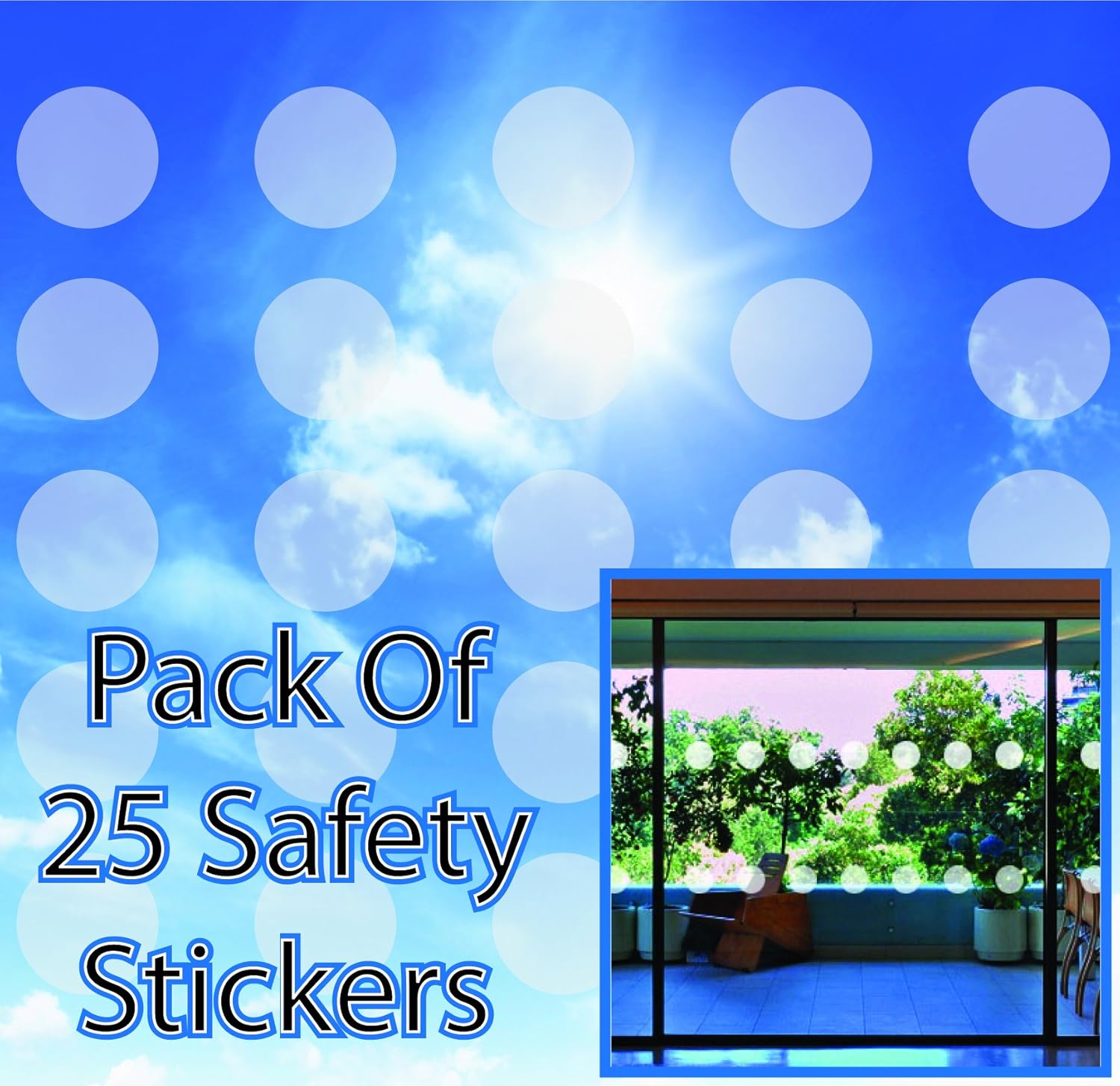 ALL PERSONALISED GIFTS Circular Safety Stickers Decals for Glass