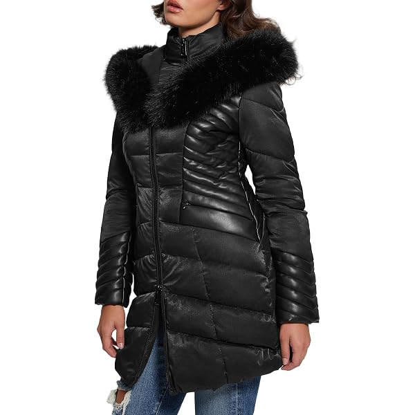 Guess COUTURE PUFFER JACKET - Giacca invernale - jet black/nero