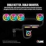 Corsair iCUE LINK H100i RGB 240mm AIO CPU Cooler White view 3