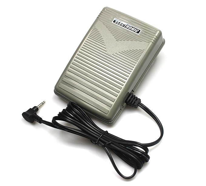 La Canilla ® - Fußpedal mit Netzkabel für Nähmaschine Singer Brilliance, Curvy, Babylock, Bernette, Juki und mehr REF 87532