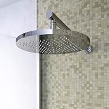 Bristan 200mm Round Fixed ABS Shower Head Large Rain Chrome FHC ABRD01 C view 3