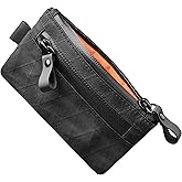 ALPAKA Zip Pouch Black X-Pac- RFID-Blocking Small Cash and Card Zip Wallet with Carbon Neutral, Weatherproof Fabrics, YKK Zipper, EDC Pouch for Men Travel