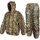 MOPHOTO Ghillie Suit 3D Leafy Camo Hunting Suits, Woodland Gilly Suits Gillies Suits for Men, Leaf Camouflage Hunting Suits