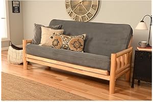 KODIAK FURNITURE Kodiak Futons Lodge Futon in Natural Finish, Marmont Thunder