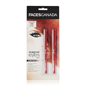 FACESCANADA Magneteyes Kajal- 2 In 1 Black, Black,