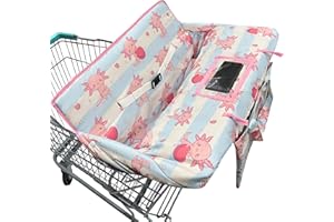 GXFCYMXBD Shopping Cart Cover for Baby,2-in-1 Baby Cart Covers with Portable Cloth Bag Cart Seat Pad for Babies Grocery Cushion Cover Restaurant,Suitable for All Supermarkets and Restaurants