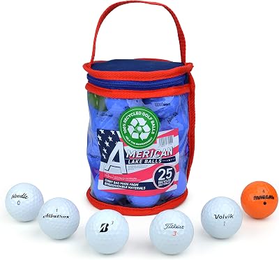 Second Chance 25 Lake Golf Balls in PVC Storage Bag Brand Mix