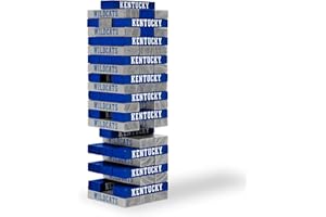 NCAA College Tabletop Stackers Block Game by Wild Sports - Perfect Gift for College Football Fan, Dorm Game, Rec Room, Tailgate