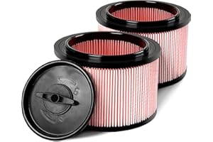 SERTERON 2 pack VJFF Replacement Vacmaster Filter Compatible with Vacmaster VF408, VF410P, Wet/Dry Vac Beast VFB511B 0201 and Cleva Industrial VF408B