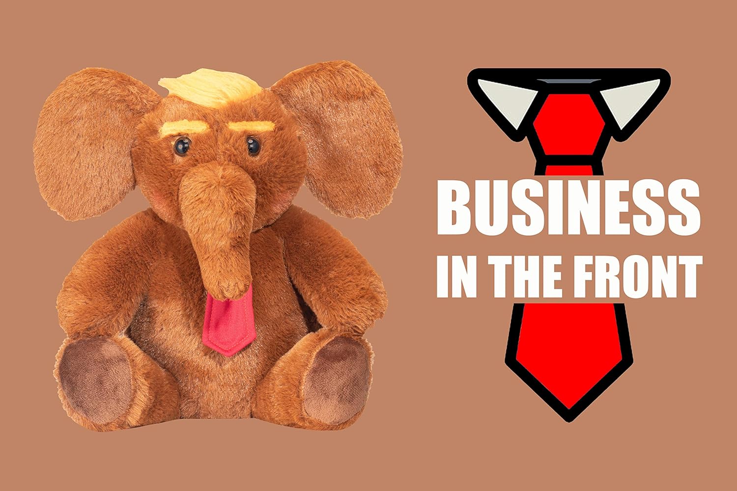 Donald Trump Stuffed 12" Inch Elephant Plush Doll Toy - Are you a Large Teddy Bear Republican GOP Trumps 2020 Supporter OR Angry Liberal Democrat DNC Donkey Animal Lover, Political Toddler Gag Gift: Toys & Games