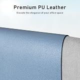 Aothia Leather Desk Pad Protector Denim Blue 60x35cm Non-Slip PU Leather view 2