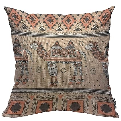 Amazon Com Mugod Camel And Bedouin Decoration Throw Pillow