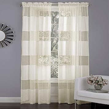 Amazon Com Laura Ashley Belle Heather Window Treatment Panel