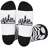 InnoBeta Chess Gift Socks for Geburt, Chess Club, Chess Player, Chess Lover, Thanksgiving & Christmas, One Size