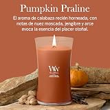 WoodWick Scented Candle Large Hourglass Pumpkin Praline Wood Wick view 2