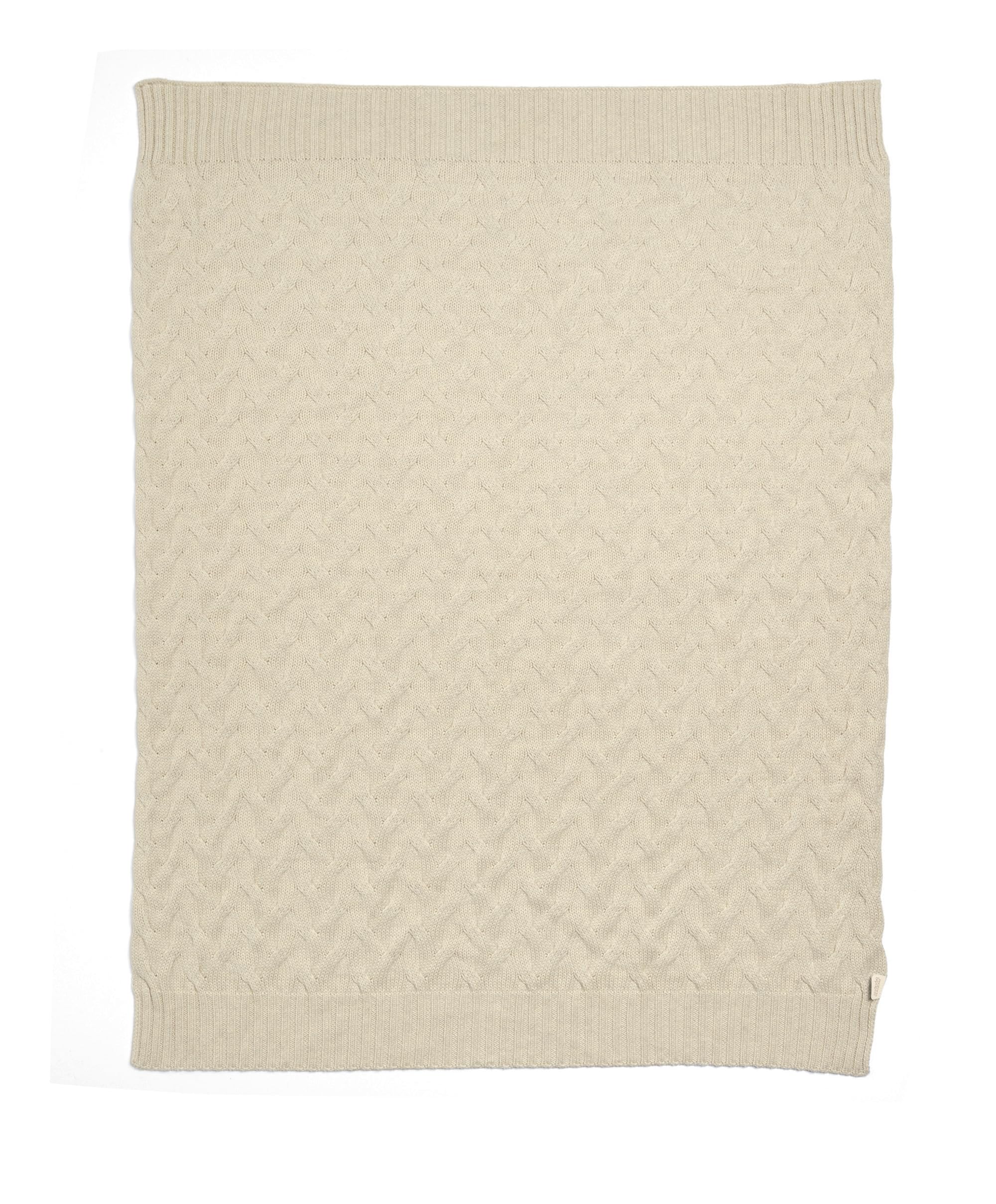 Mamas & Papas Small Knitted Blanket Welcome to the World Duckling Cable