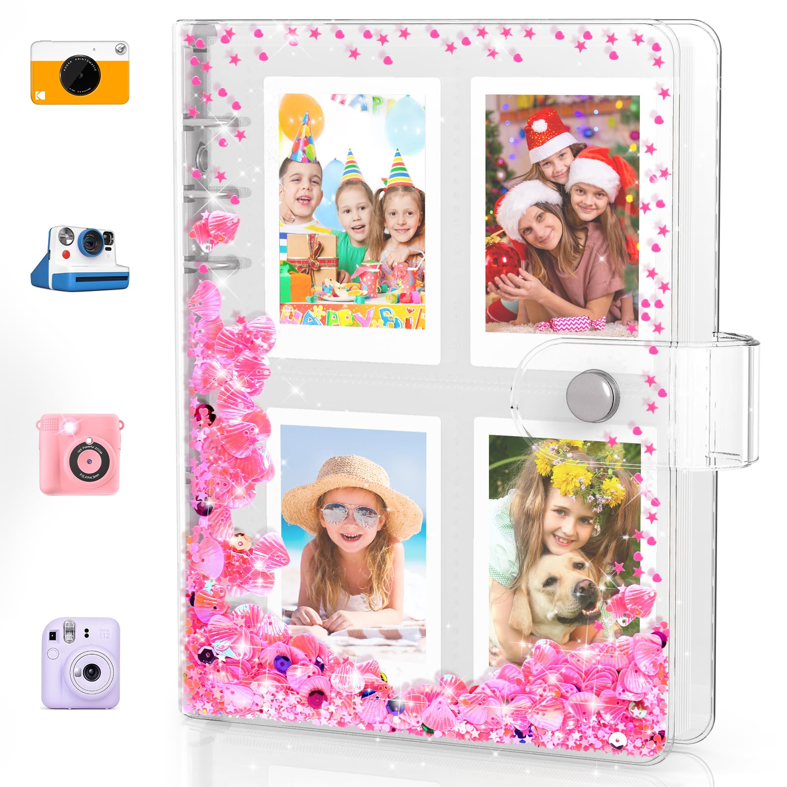 Small Photo Album for Instax Mini, Photo Album for Polaroid, Kids Photo Album, for Instax Mini 11 12 40 KODAK Mini Photo (200 photos)