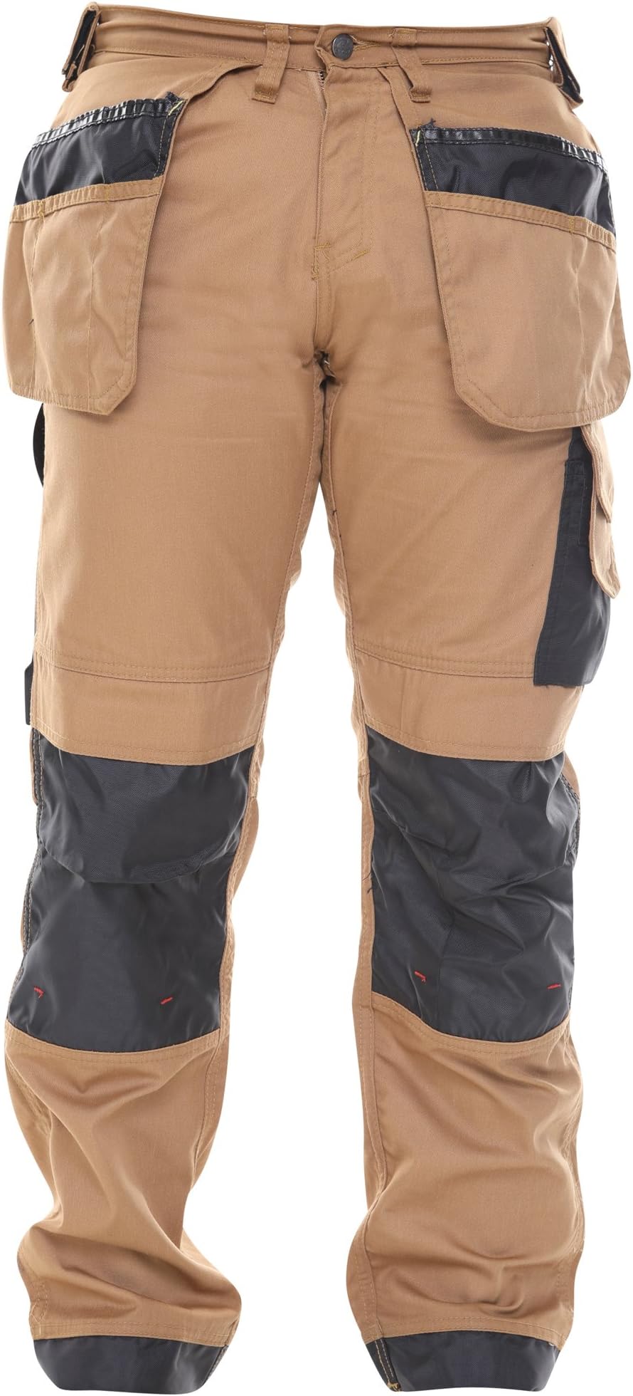 Qaswa Mens Workwear Trousers Safety Cargo Combat Cordura Knee Reinforced Utility Work Pant