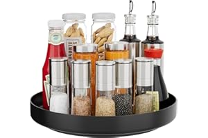 Ovicar Lazy Susan Turntable Organizer - Rotating Spice Rack Metal Lazy Susan for Cabinet Pantry Kitchen Countertop Bathroom R
