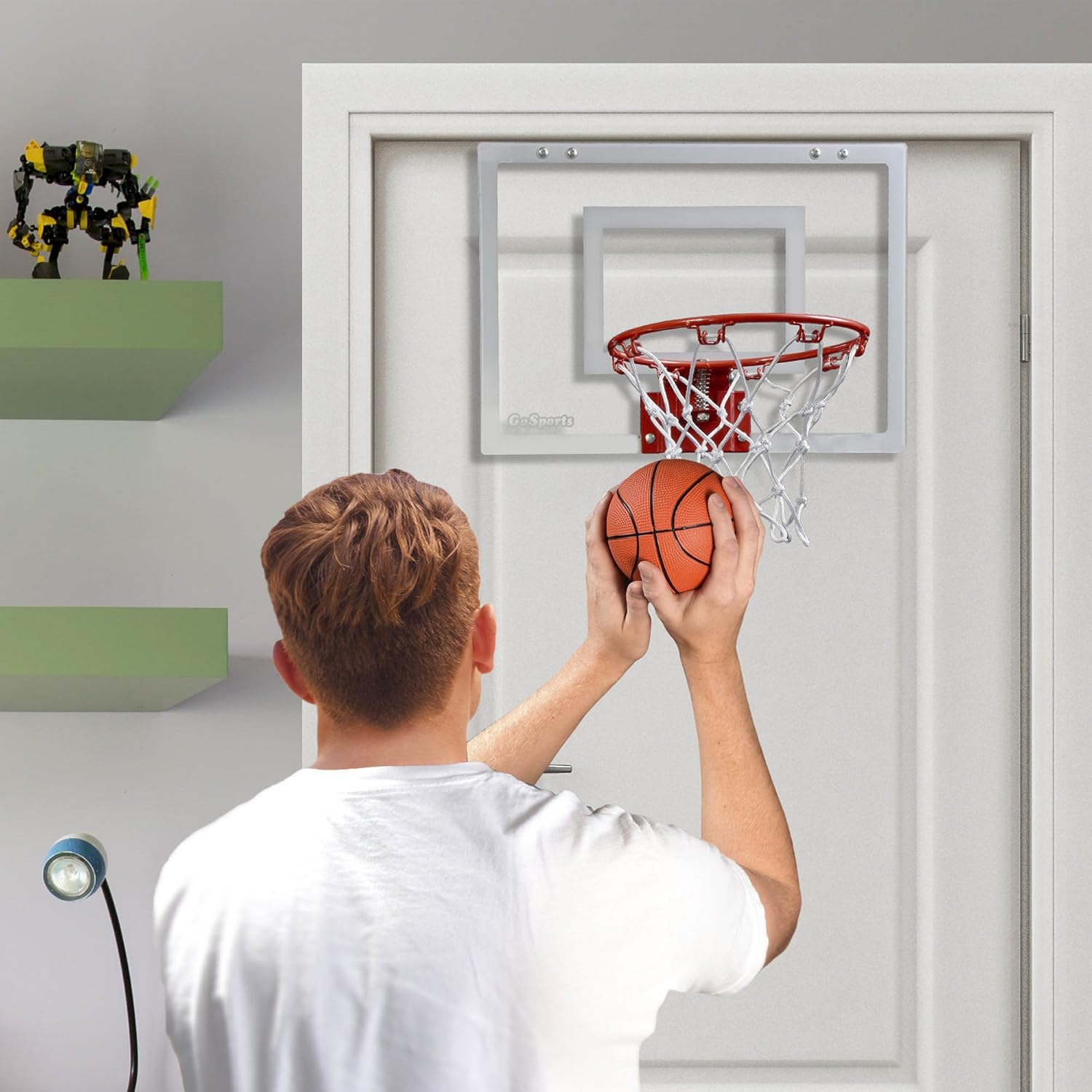GoSports Basketball Door Hoop with 3 Premium Basketballs & Pump - PRO Size : Sports & Outdoors